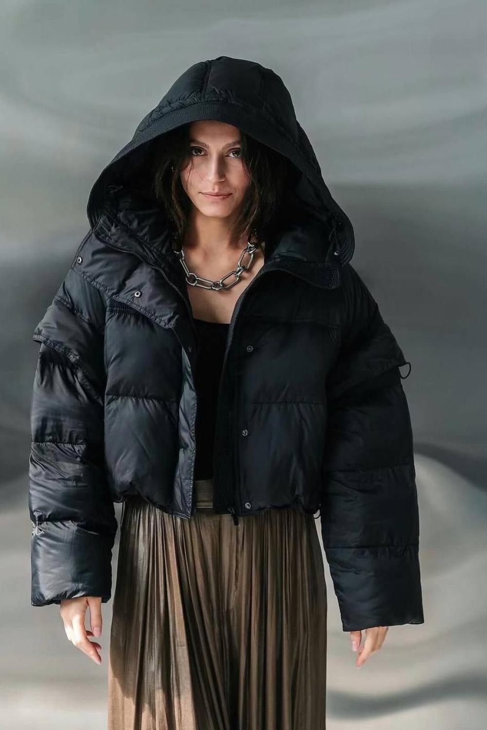 Short black jacket-vest black