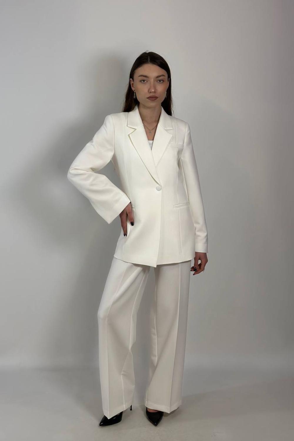 Women's white trouser suit HARDY