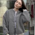 Bomber for women made of artificial fur gray Bamir STIMMA