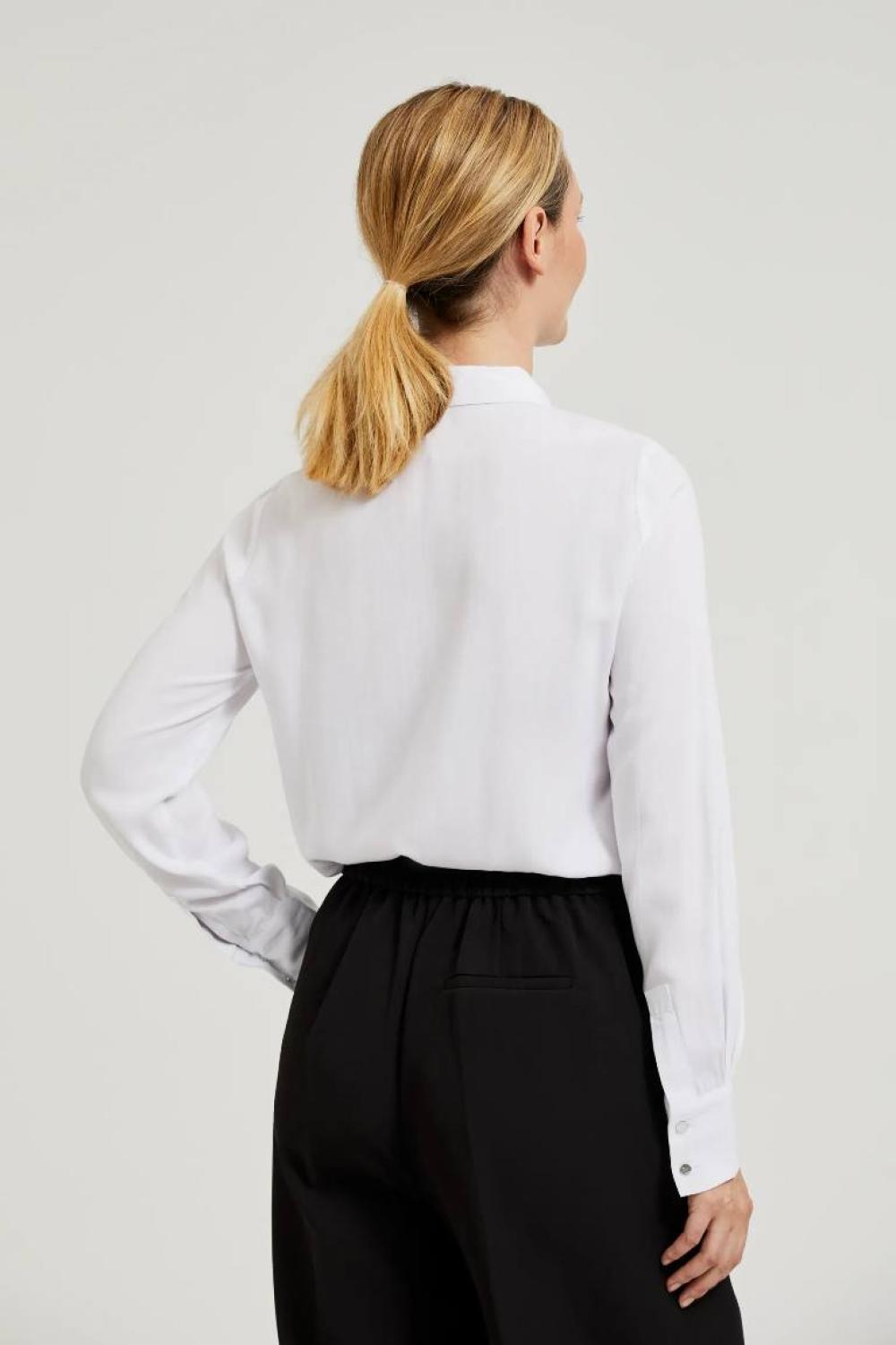 White classic viscose blouse