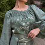 Сукня вишиванка оливкова