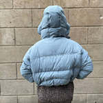 Grey-blue short vest jacket