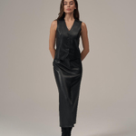 Eco-leather midi skirt on suede 09 ROY