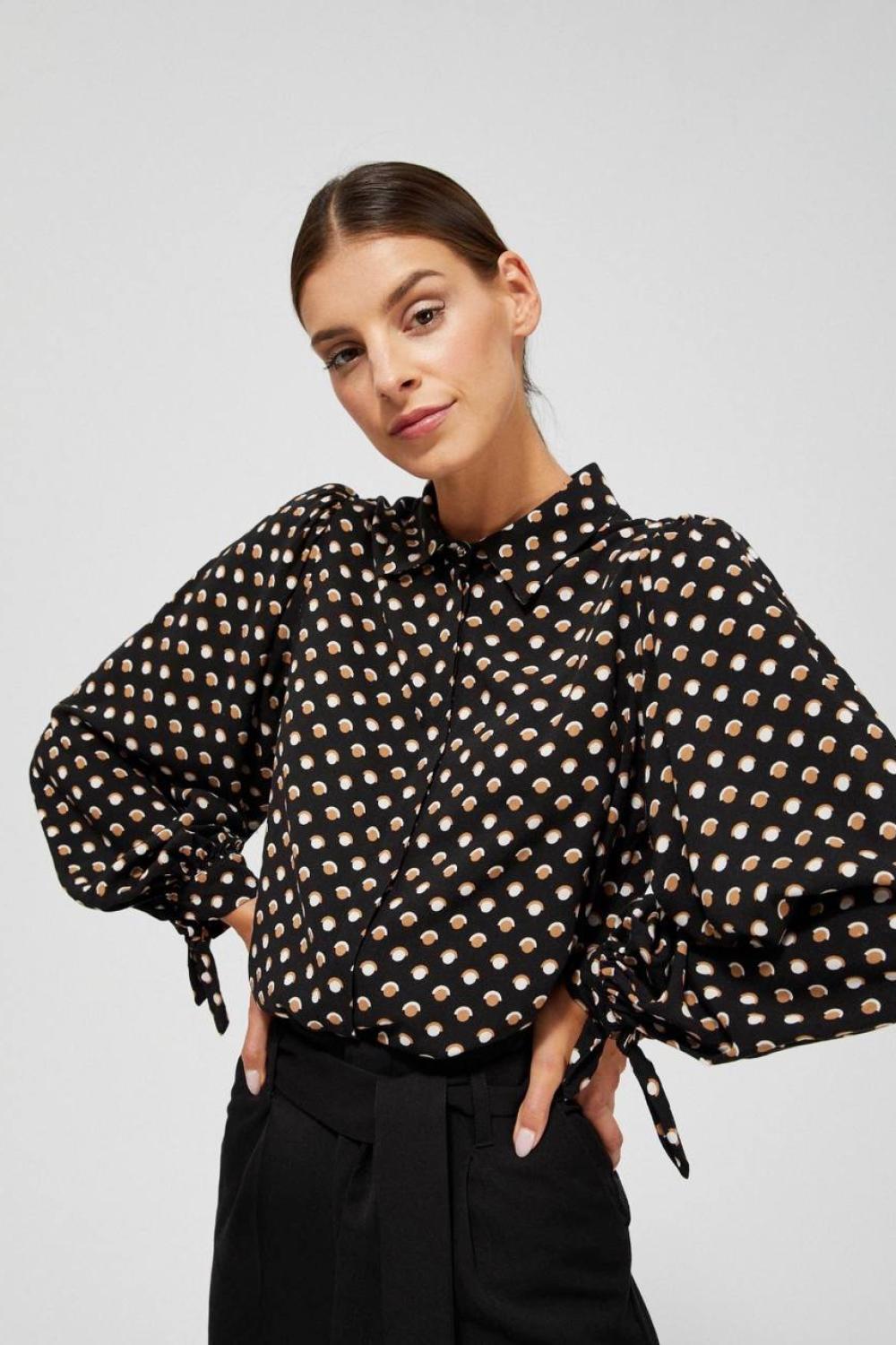 Blouse black with peas Moodo Z-KO-3615