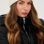 Women's black quilted jacket