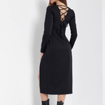 Midi knitted dress with a slit on the left leg 1420 Artmon