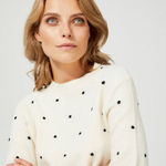 Sweater white with dots Moodo Z-SW-3327