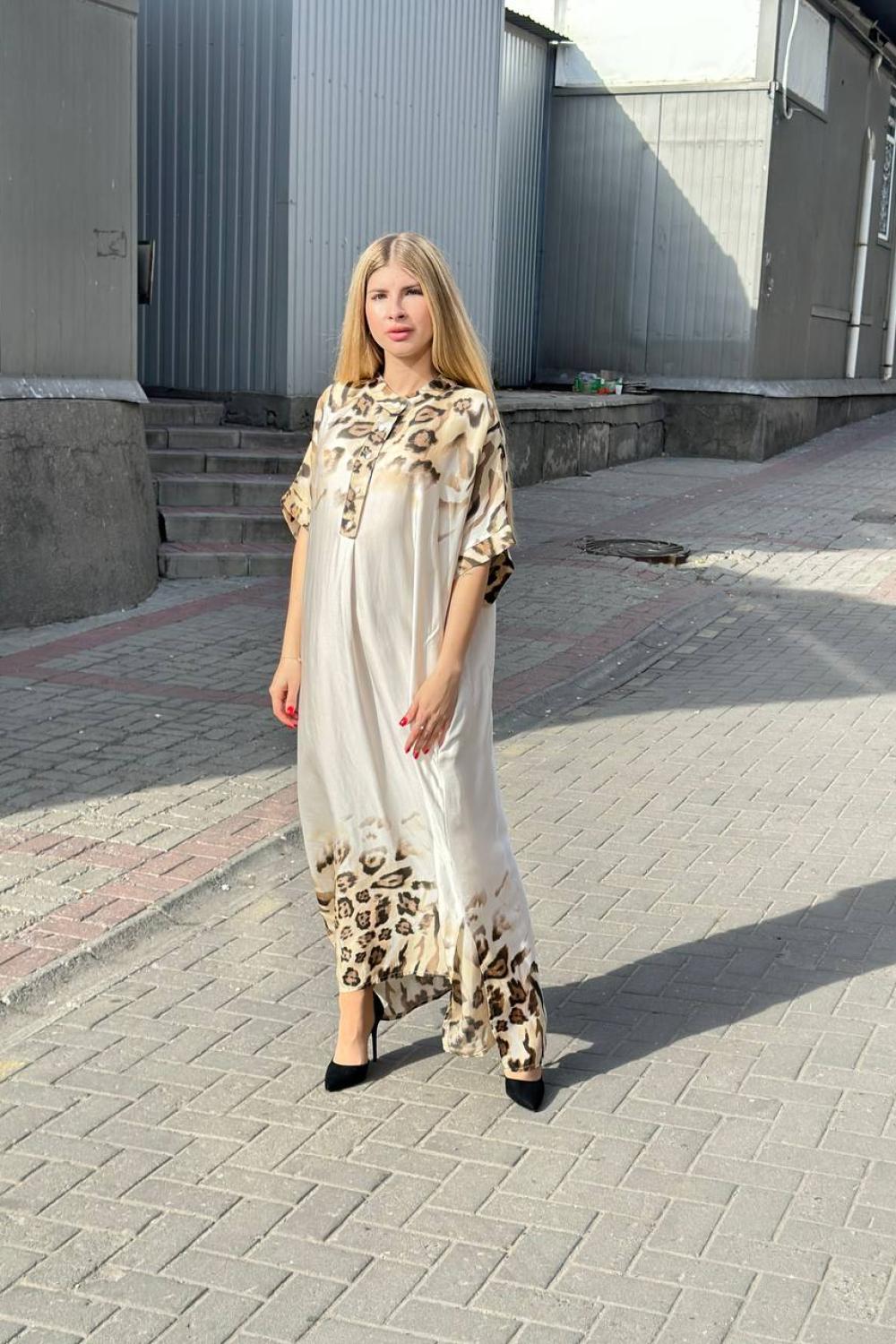 Сукня літня максі леопардова