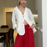 White linen jacket white_long