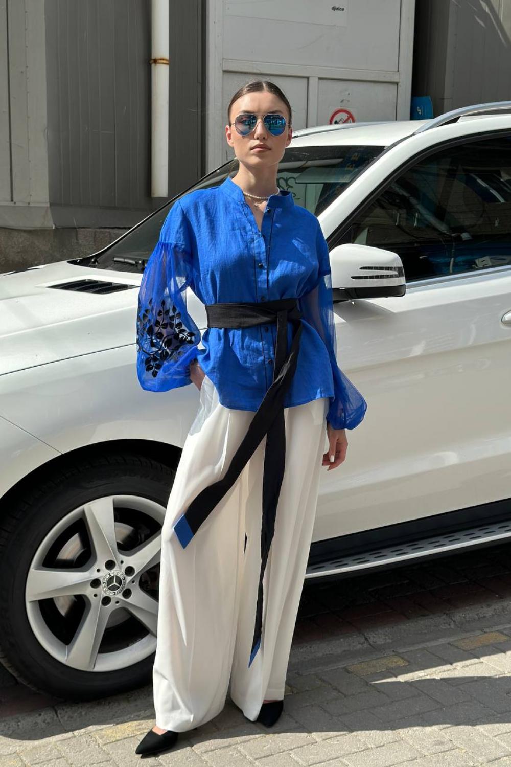 Вишиванка авторська електрик EMBROIDERED GEM