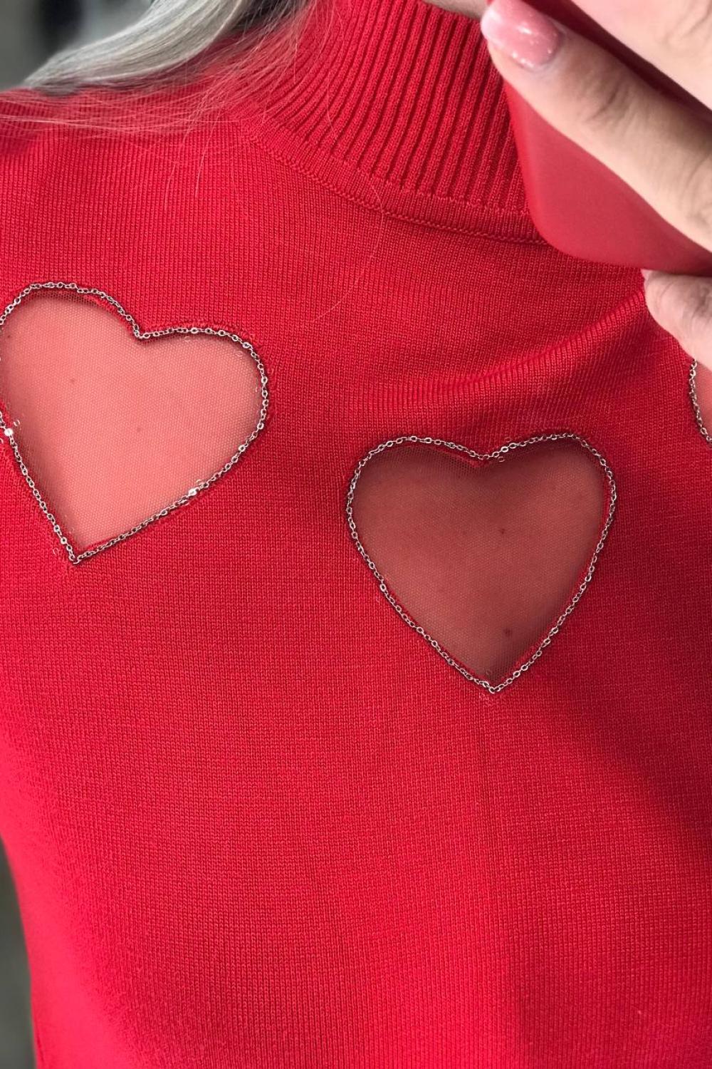 Red jumper with hearts BH412-8-K-realize