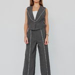 Suit women's classic graphite vest and trousers 337-01 HARDY