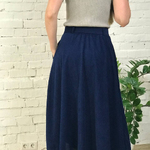 Navy velvet skirt JHJ430-K-Realiz