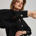 Shirt black free cut Z-KO-4216 MOODO