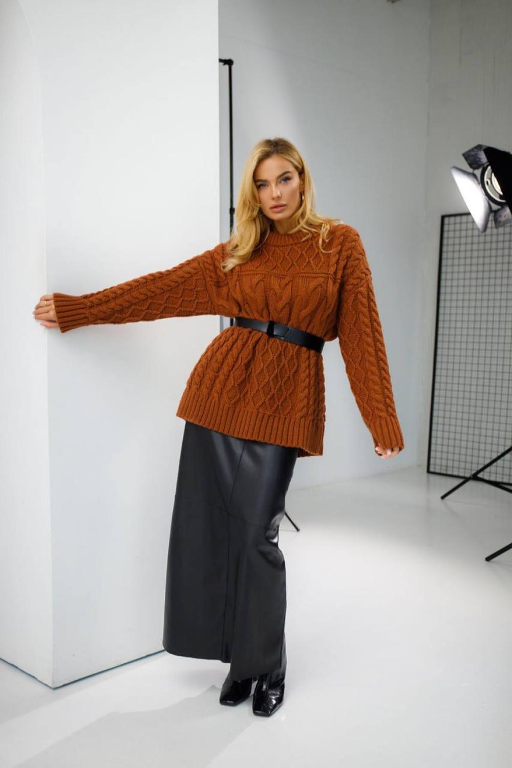 Women's warm terakot jumper
