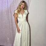 Cream ballerina evening dress