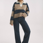 Blue striped wool jumper