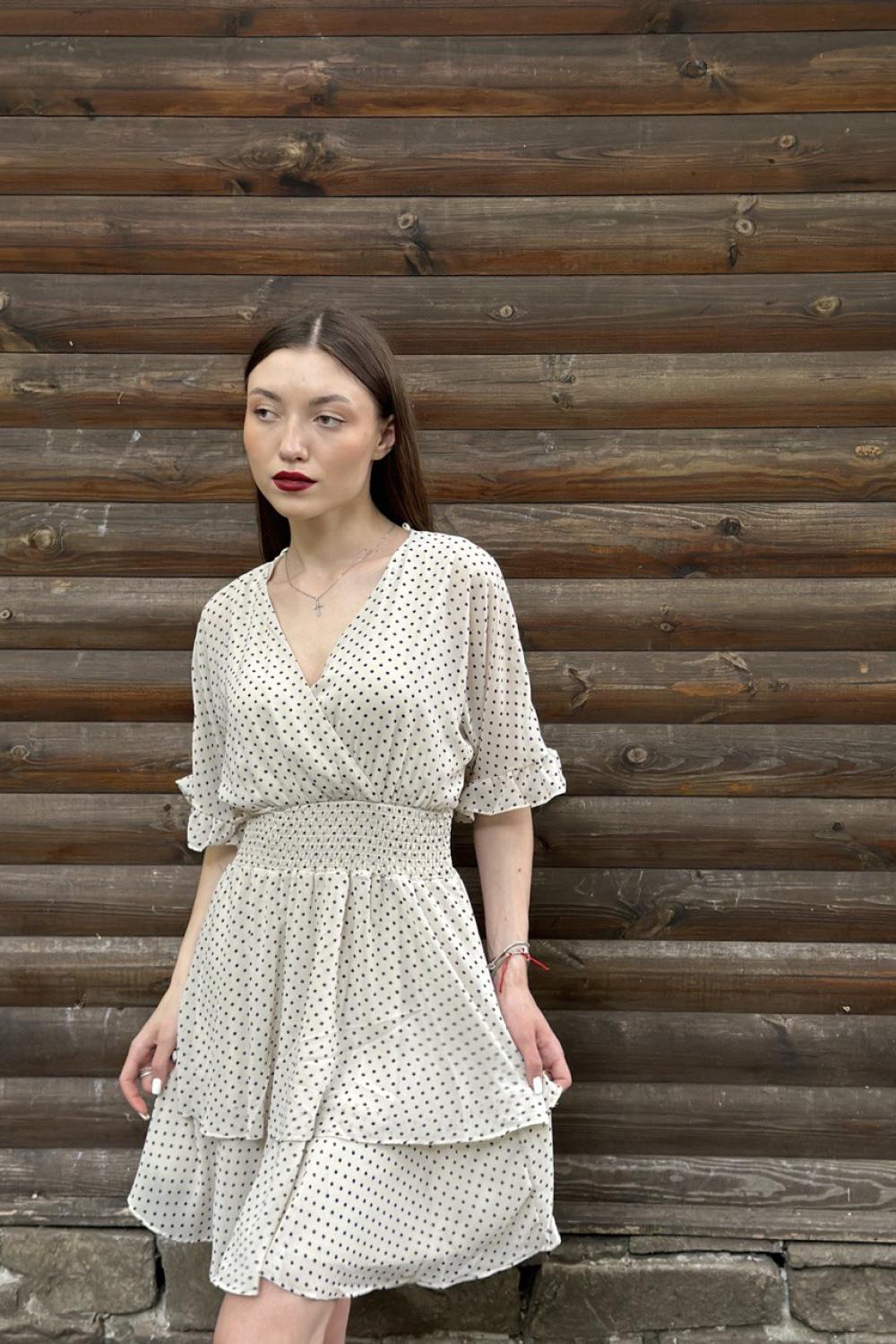 Dress in pea chiffon Moodo L-SU-4035