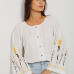 Embroidered women's milk with ears of corn by-ESQ