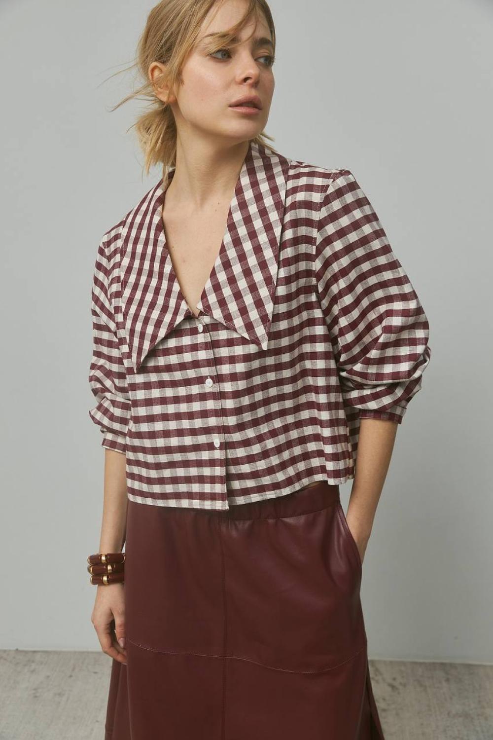 Cherry plaid shirt