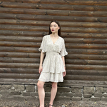 Dress in pea chiffon Moodo L-SU-4035