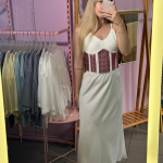 Embroidered corset belt