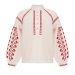Women's embroidered shirt, white with red embroidery Lesya Ukrainka