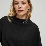 Knitted black T-shirt