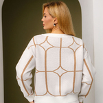 Women's milk jumper with pattern 2510 BELLISE