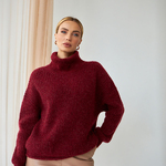 Women's sweater made of wool and mohair Bordeaux 2523 Bellise