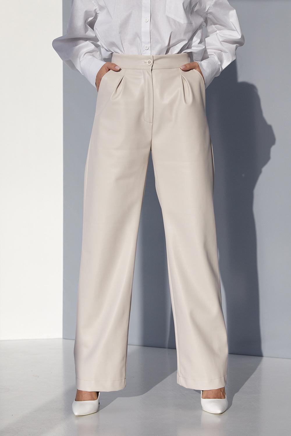 Palazzo pants made of milk eco-leather 250.2 Artmon