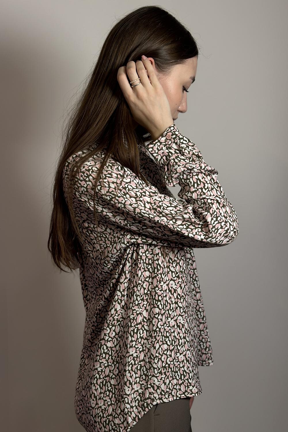 Blouse olive printed Z-KO-3300 MOODO