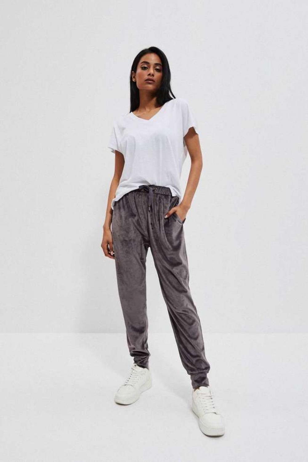 Suit women's sports with joggers plush Z-BL-3912 MOODO