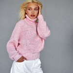 Women's warm pink sweater 2481 BELLISE