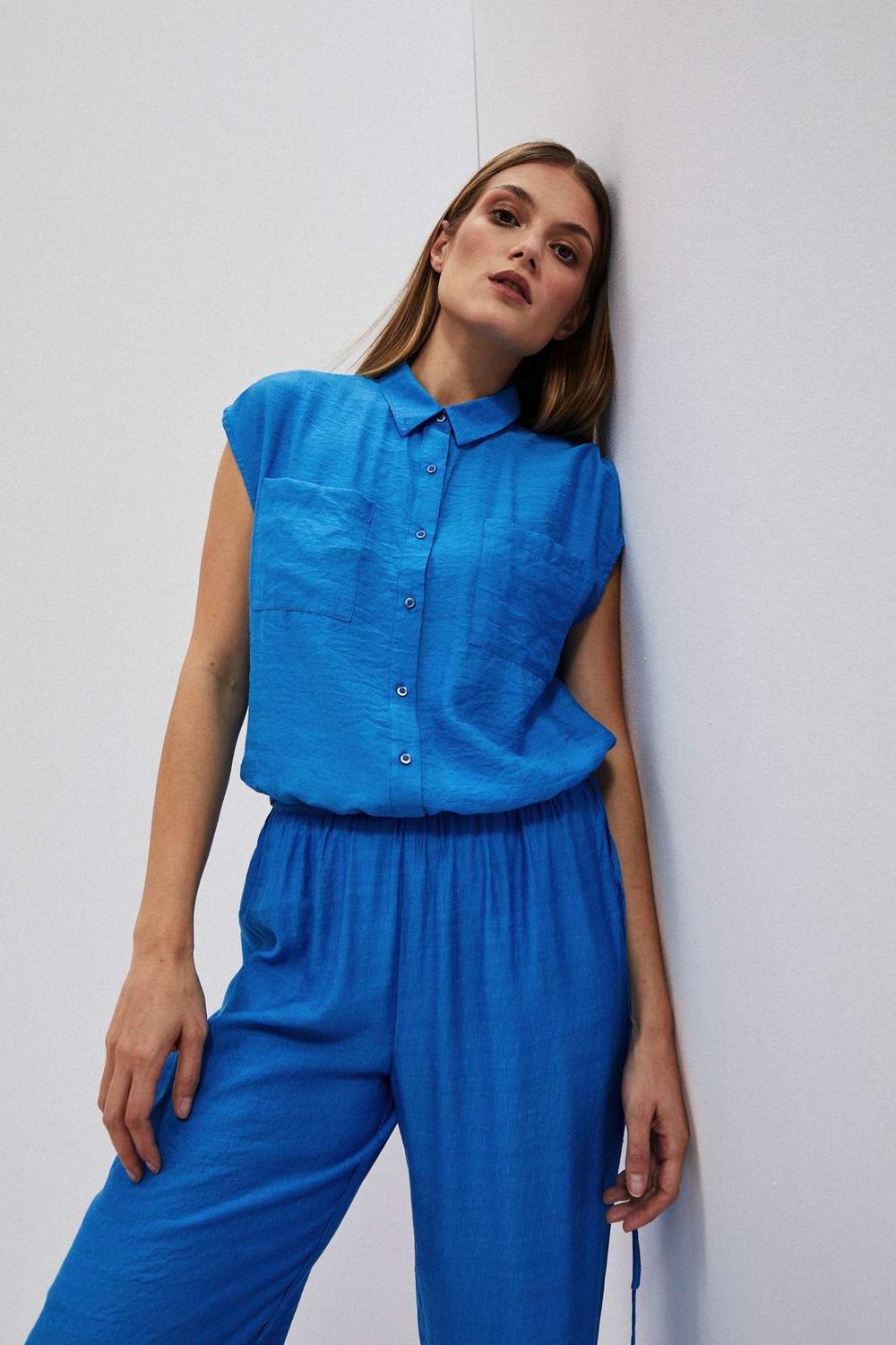 Blouse in electric color L-KO-4045 Moodo