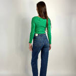 Women's straight blue jeans 2478
