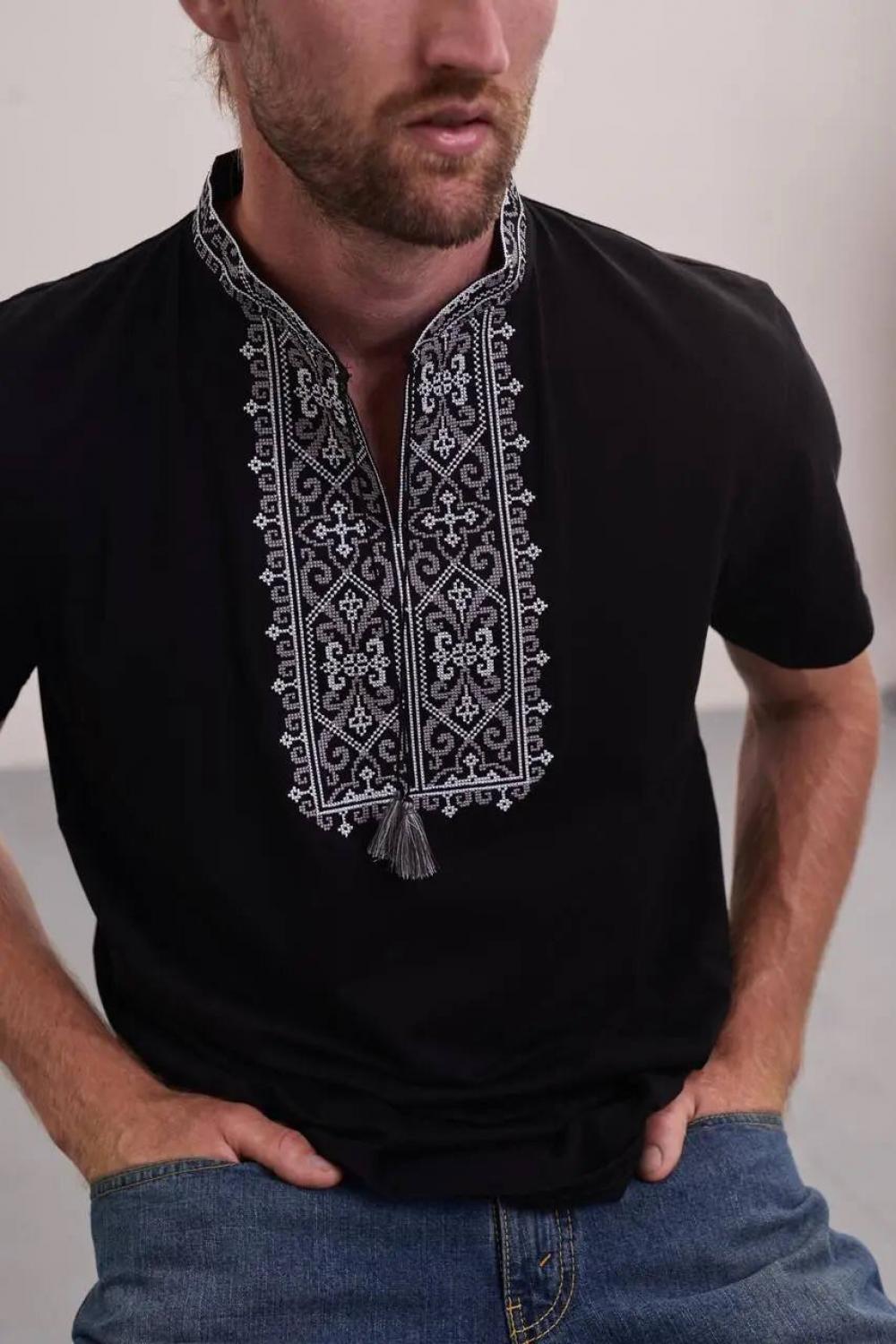 Embroidered men's t-shirt King Danylo MEREZHKA
