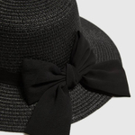 Black wicker hat