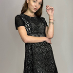 Сукня міні чорні ажурна Yuka Paris 17PE138