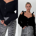 Cropped black cardigan