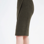 Skirt made of warm khaki yarn 1842 BELLISE