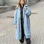 Blue raincoat
