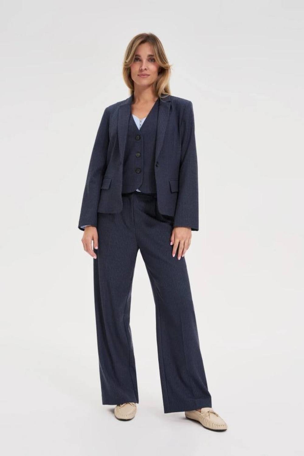 Women's blue striped jacket Z-MR-4814-L-realiz