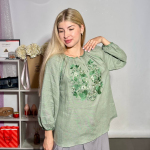 Embroidered GEM women's white Richelieu linen dress