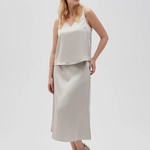 Beige silk top