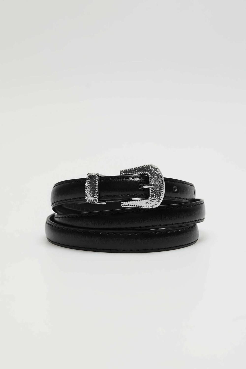 Пояс чорний тонкий Z-PA-4206 MOODO