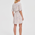 Beige printed summer dress