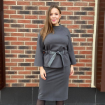 Women's graphite suit with skirt PS KV-3702 Petro Soroka