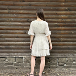 Dress in pea chiffon Moodo L-SU-4035