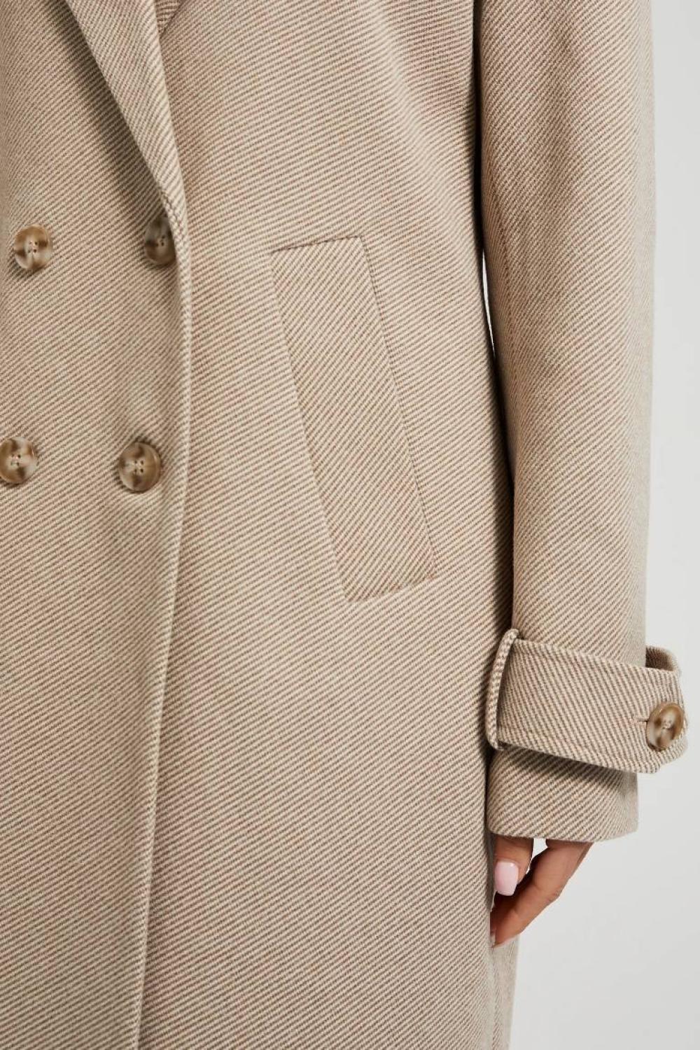 A beige coat